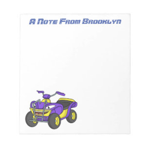 Bloc-note Illustration de moto Purple Quad