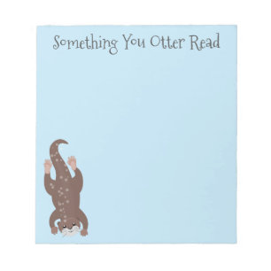 Bloc-note Illustration de plongée de loutre mignonne