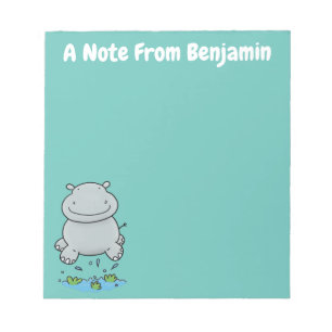 Bloc-note Illustration de saut en hippo mignon