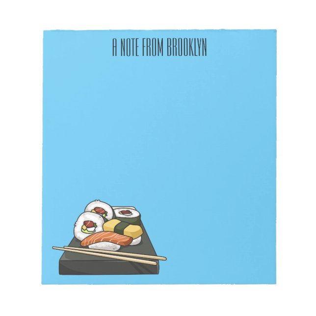 Bloc-note Illustration de sushi (Devant)
