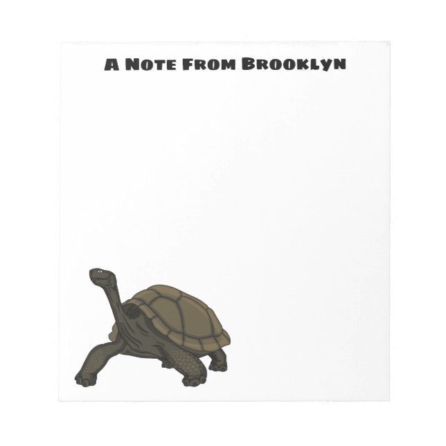 Bloc-note Illustration de tortue terrestre des Galapagos (Devant)