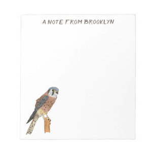 Bloc-note Illustration d'oiseau américain Kestrel
