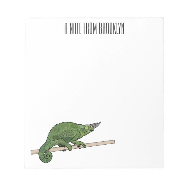 Bloc-note Illustration du caméléon de Jackson (Devant)