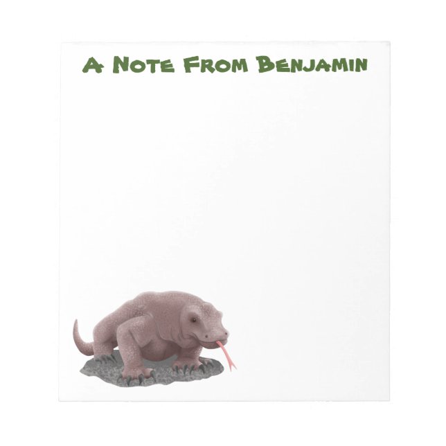 Bloc-note Illustration du dragon de Komodo (Devant)