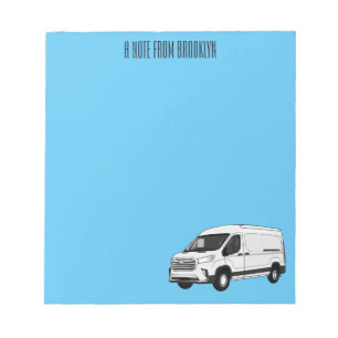 Bloc-note Illustration du fourgon de livraison