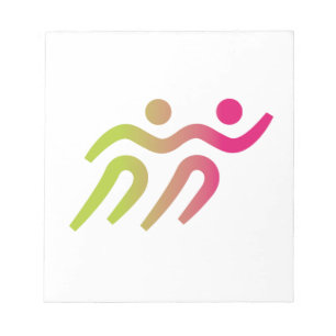 Bloc-note illustration du groupe de coureurs