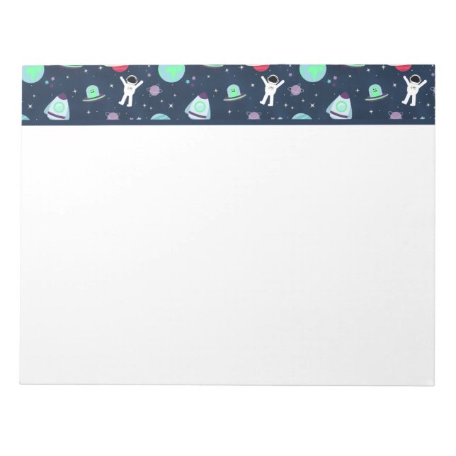 Bloc-note Illustration du Motif spatial (Devant)