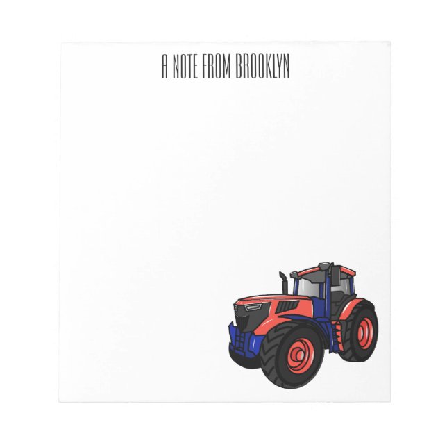 Bloc-note Illustration du tracteur (Devant)