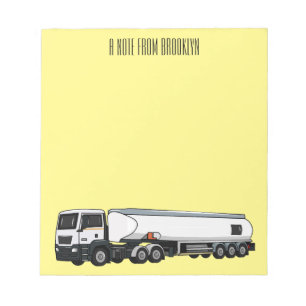 Bloc-note Illustration du transport de carburant par camion-