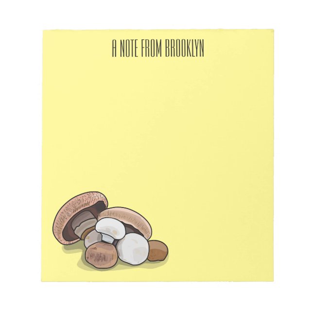 Bloc-note Illustration d'un champignon (Devant)