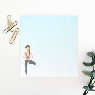Bloc-note Illustration d'une fille de yoga mignonne faisant 