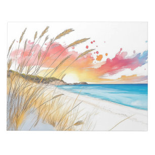 Bloc-note Illustration Plage Plage Seacoast Dessin couleur P