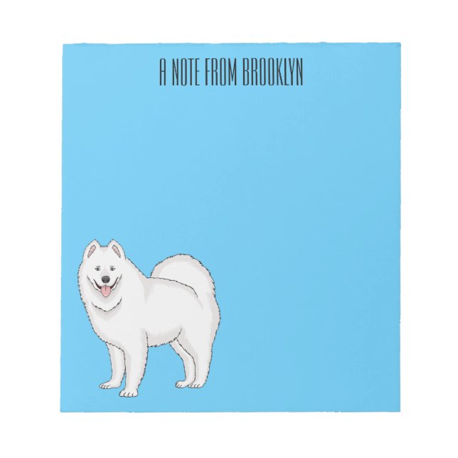 Bloc-note Illustration Samoyed dog (Devant)