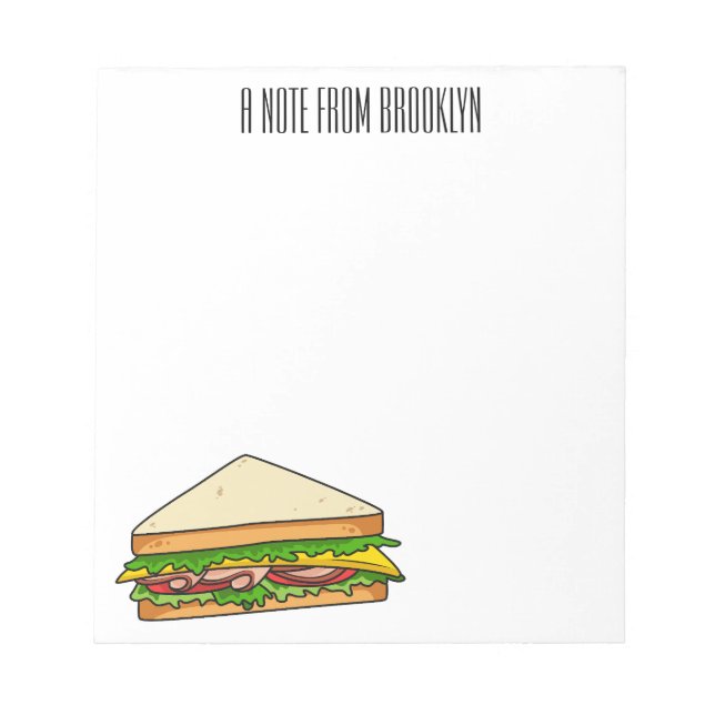 Bloc-note Illustration Sandwich (Devant)