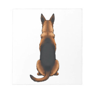 Bloc-note Illustration vintage de chien de berger allemand v