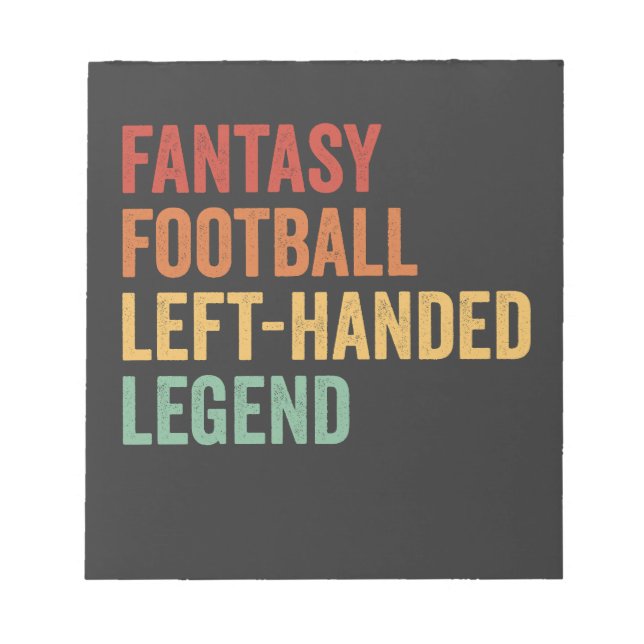 Bloc-note Imaginaire Football à gauche légende Drôle Retro (Devant)
