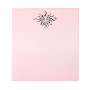Bloc-note imaginaire Soleil Joli Visage Noir Rose Rayons