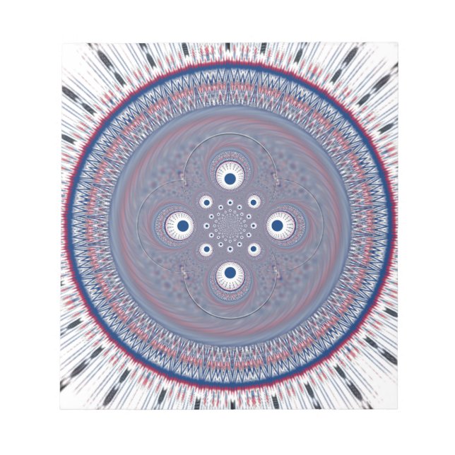 Bloc-note Impression d'art de conception radiale (Devant)