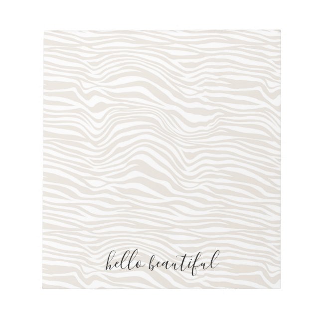 Bloc-note Impression de la crème Zebra (Devant)