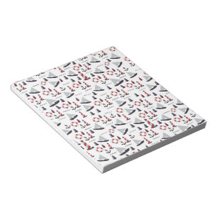 Bloc-note Impression de motif nautique micro vintage.