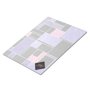 Bloc-note Impression noire violet mondriaque