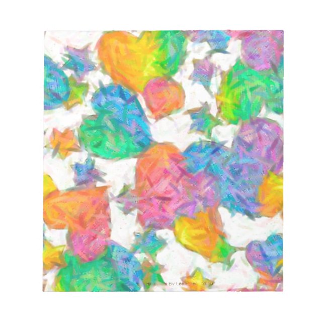 Bloc-note Impressionniste Pastel Valentine Hearts (Devant)