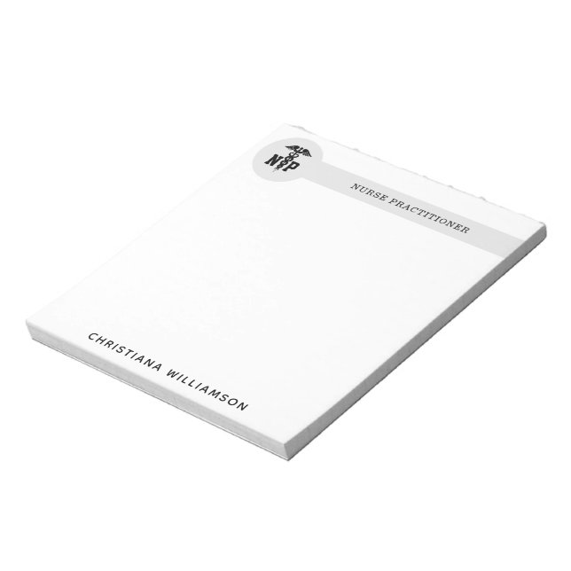 Bloc-note Infirmière de NP personnalisée Praticien Diplôme C (Tourné)