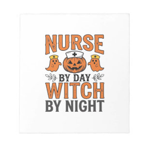 Bloc-note Infirmière Halloween Sorcière De Nuit Vintage Shir