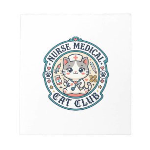 Bloc-note Infirmière médicale chat drôle conception amateur 