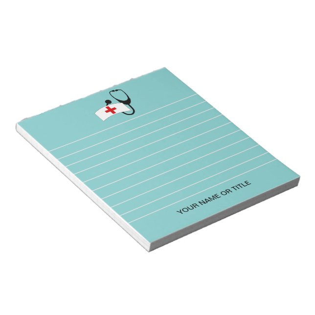 Bloc-note Infirmière personnalisée Stethoscope Médicale (Incliné)