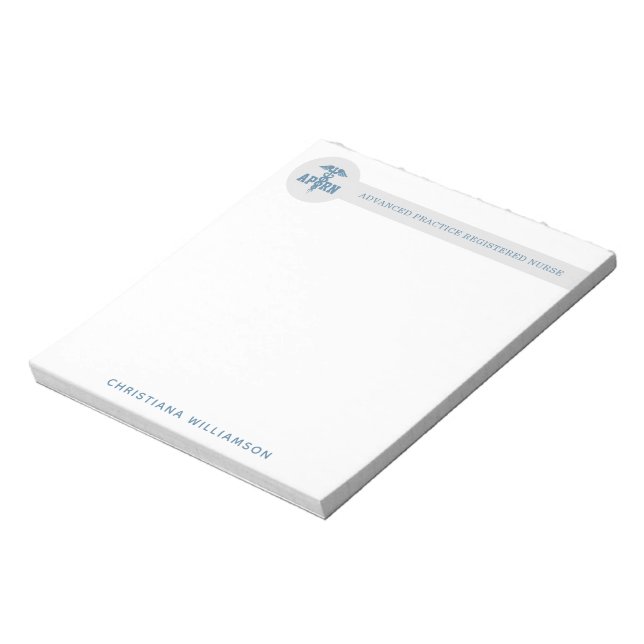 Bloc-note Infirmière professionnelle avancée de l'APRN (Tourné)