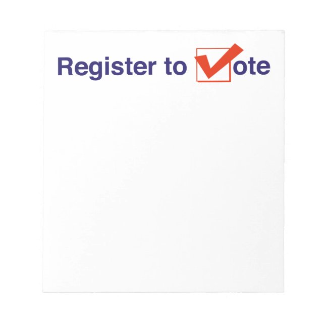 Bloc-note Inscrivez-Vous Au Vote 2026 (Devant)