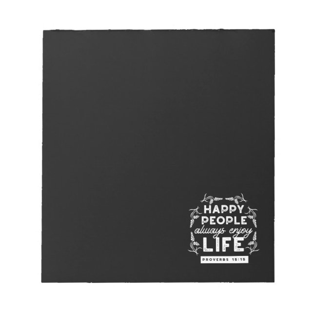 Bloc-note Inspirational Christian Quote from Proverbs 15:15 (Devant)