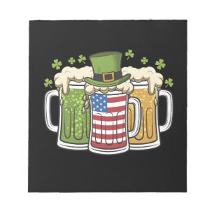 Bloc-note Irish Beer Irlande USA Drapeau américain St Patric