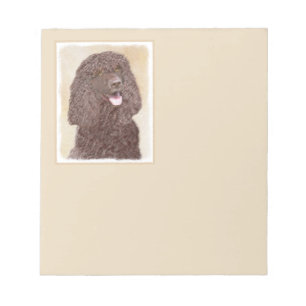 Bloc-note Irish Water Spaniel Peinture - Original Dog Art