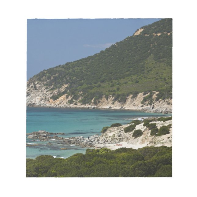 Bloc-note Italie, Sardaigne, Solanas. Beach. (Devant)