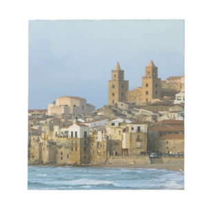 Bloc-note Italie, Sicile, Cefalu, Vue avec Duomo depuis 2