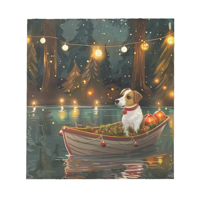 Bloc-note Jack Russell Christmas Festive Voyage (Devant)