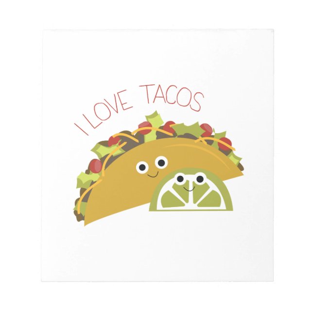 Bloc-note J'adore les Tacos (Devant)