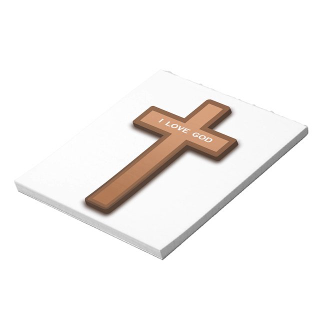 BLOC-NOTE "J'AIME DIEU" CROIX (Tourné)