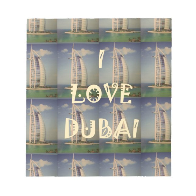 Bloc-note J'aime Dubaï (Devant)