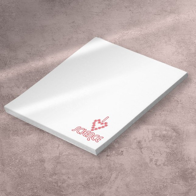 Bloc-note J'aime la science (I Love Science Modern Fun Notepad)