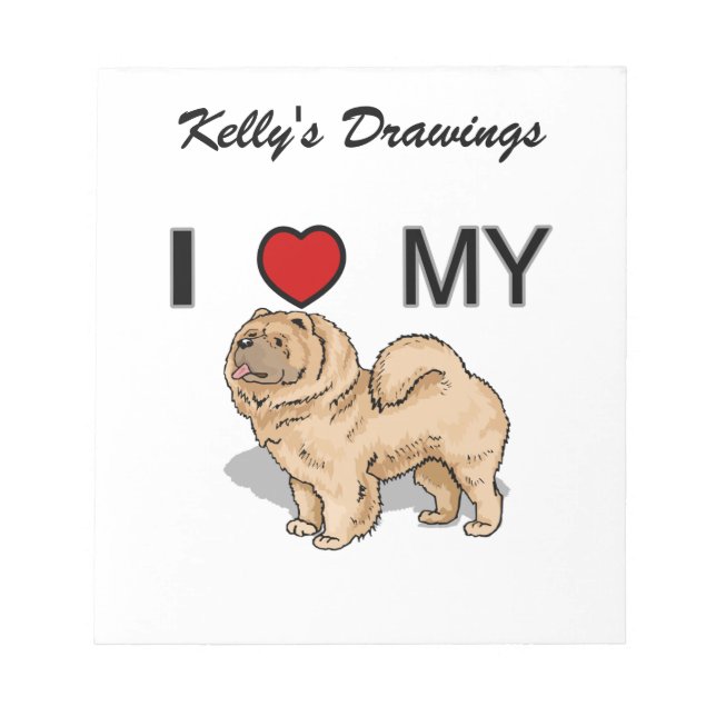 Bloc-note J'Aime Mon Chow (Devant)