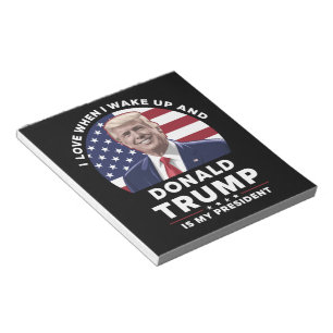 Bloc-note J'aime quand je me réveille et Donald Trump mon pr