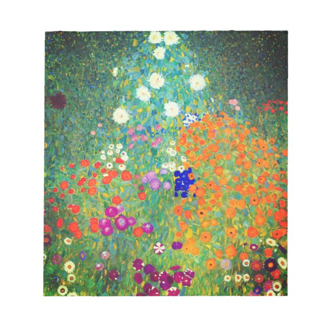 Bloc-note Jardin aux fleurs Gustav Klimt (Devant)