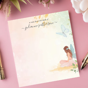 Bloc-note Jardin de fées papillon fantaisiste Nom personnali