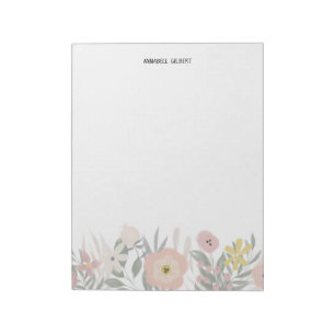 Bloc-note Jardin de printemps à l'aquarelle moderne floral v