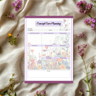 Bloc-note Jardin Violet en Fleur _ Planification de soins co
