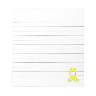 Bloc-note Jaune Ribbon Dessin Liné