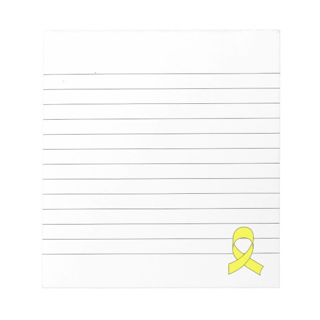 Bloc-note Jaune Ribbon Dessin Liné (Devant)